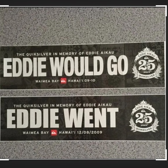Quiksilver Eddie Aikau Bumper Stickers 🌊 - Picture 1 of 2